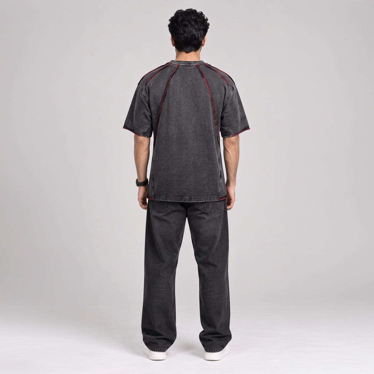 Robbow Crimson Thread Tee - Premium Washed Seam T-Shirt