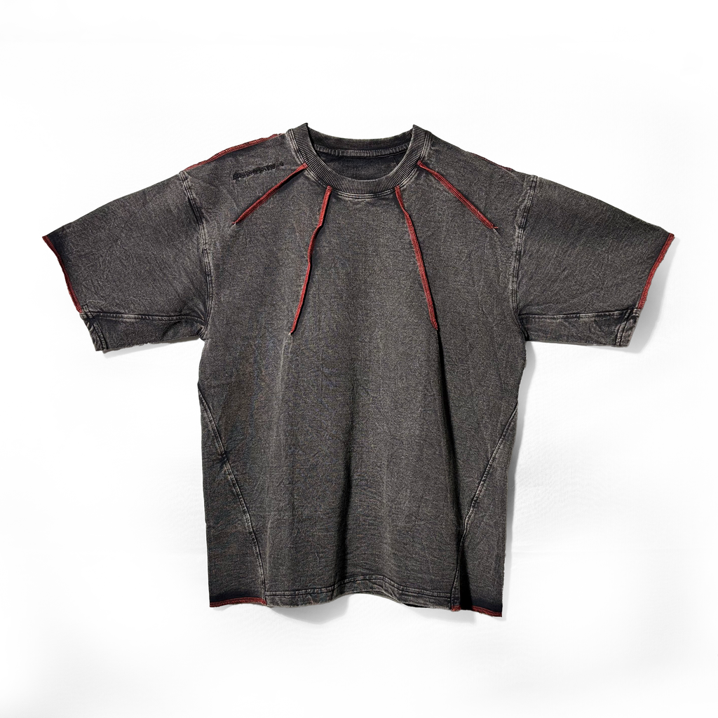 Robbow Crimson Thread Tee - Premium Washed Seam T-Shirt