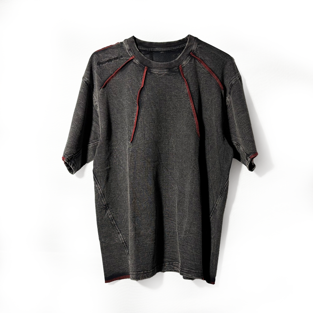 Robbow Crimson Thread Tee - Premium Washed Seam T-Shirt